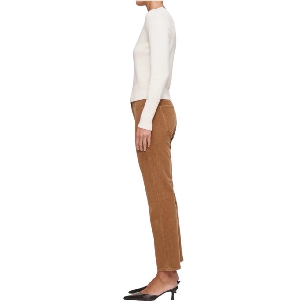 DL1961 Bridget Boot High Rise Corduroy Crop Pants in Teddy Taupe Size 27 - Picture 2 of 10